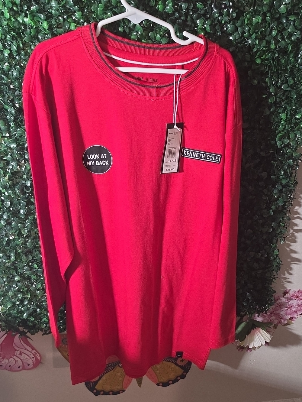 Kenneth Cole Kids Bright Red Long-Sleeve Graphic Tee